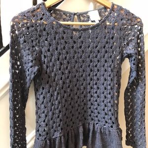 Grey girls top with base layer